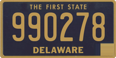 DE license plate 990278