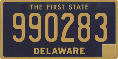 DE license plate 990283