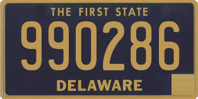 DE license plate 990286