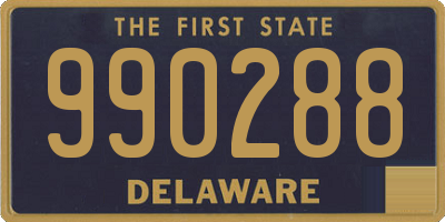 DE license plate 990288