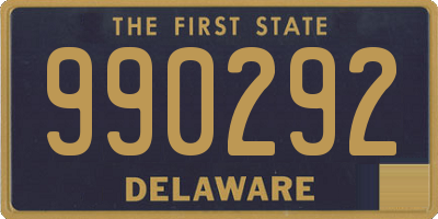 DE license plate 990292