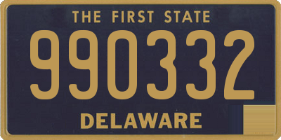 DE license plate 990332