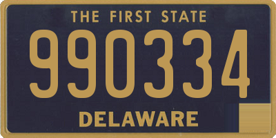 DE license plate 990334