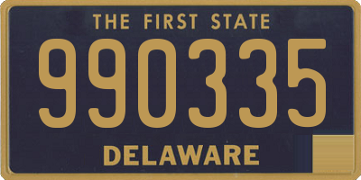 DE license plate 990335