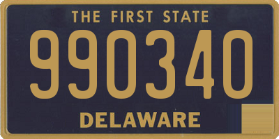 DE license plate 990340