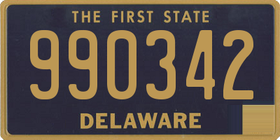 DE license plate 990342