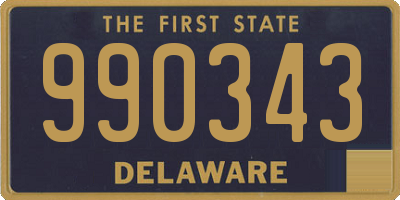 DE license plate 990343