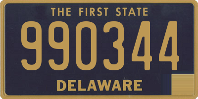 DE license plate 990344