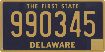 DE license plate 990345