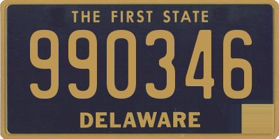 DE license plate 990346