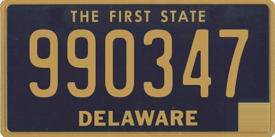 DE license plate 990347