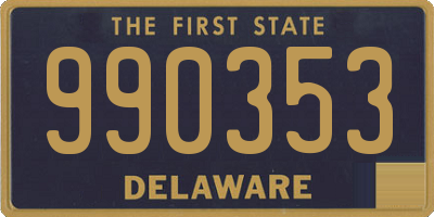 DE license plate 990353