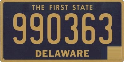 DE license plate 990363