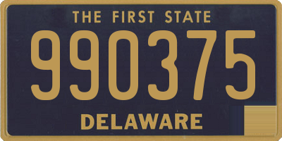 DE license plate 990375