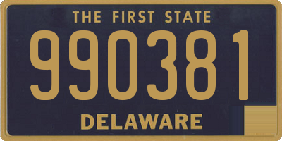 DE license plate 990381