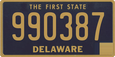 DE license plate 990387