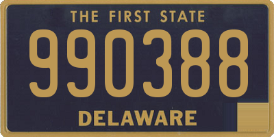DE license plate 990388