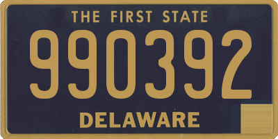 DE license plate 990392