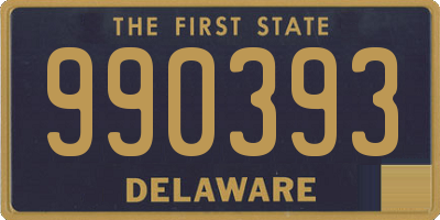 DE license plate 990393