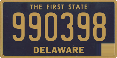 DE license plate 990398