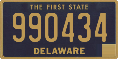 DE license plate 990434