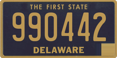 DE license plate 990442