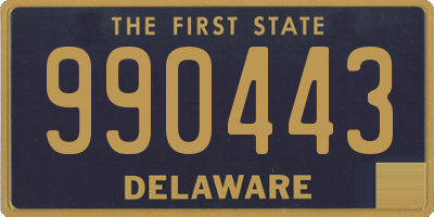 DE license plate 990443