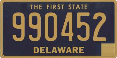 DE license plate 990452