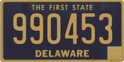 DE license plate 990453