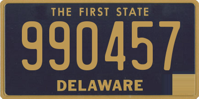 DE license plate 990457