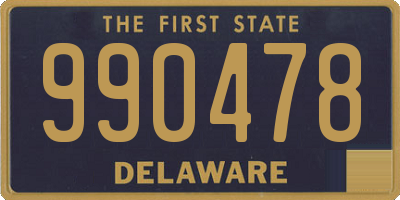 DE license plate 990478