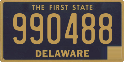 DE license plate 990488