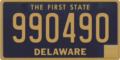 DE license plate 990490