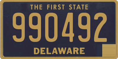 DE license plate 990492