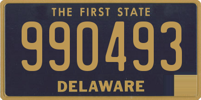 DE license plate 990493