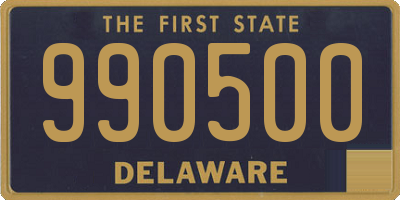 DE license plate 990500