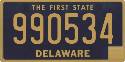 DE license plate 990534