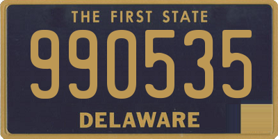 DE license plate 990535