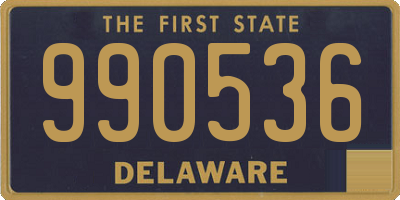 DE license plate 990536
