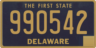 DE license plate 990542