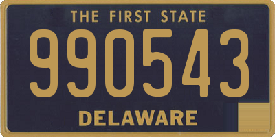 DE license plate 990543