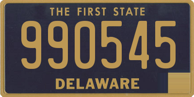 DE license plate 990545