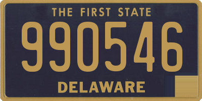 DE license plate 990546