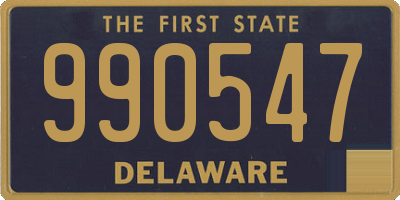 DE license plate 990547