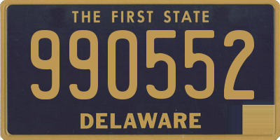DE license plate 990552