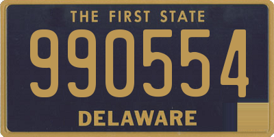 DE license plate 990554