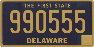 DE license plate 990555