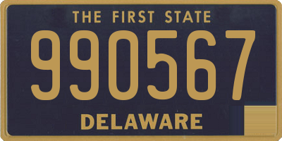 DE license plate 990567