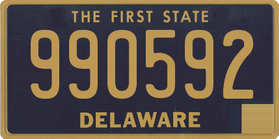 DE license plate 990592