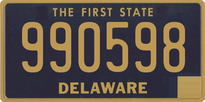 DE license plate 990598